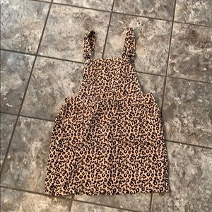 Brand new animal print skirt overalls